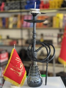 ست قلیان DH وارداتی بدنه مشکی شیشه مشکی کد DH118