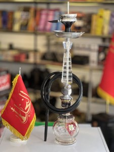 ست قلیان DH وارداتی بدنه کریستال شیشه خمره ای شفاف کد DH121