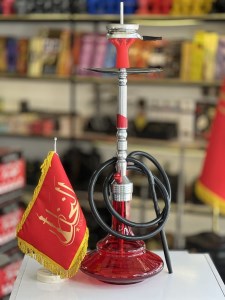 ست قلیان DH وارداتی بدنه استیل شیشه قرمز دارای شلنگ و سری سیلیکونی ست قلیان DH وارداتی بدنه استیل شیشه قرمز کد DH122