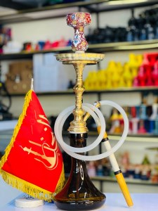 ست کامل قلیان برنجی قلم کاری کد 1009