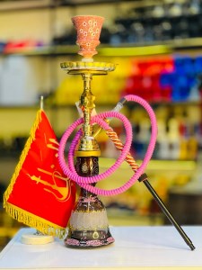 ست کامل قلیان برنجی آبکاری کد 1023