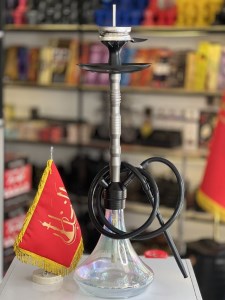 ست قلیان DH وارداتی بدنه خاکستری شیشه ابروبادی هف رنگ دارای شلنگ و سری سیلیکونی ست قلیان DH وارداتی بدنه خاکستری شیشه ابروبادی هف رنگ کد DH125