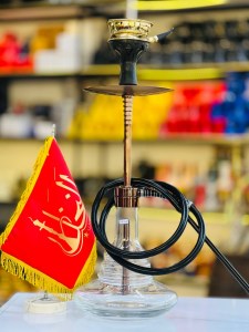 ست قلیان اسکای بدنه استیل رز گلد شیشه شفاف دارای شلنگ و سری سیلیکونی ست قلیان اسکای بدنه استیل رز گلد شیشه شفاف کد SK114
