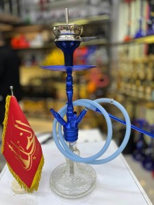 ست قلیان استارباز مینی بدنه آبی چهارشلنگ شیشه شب تاب دارای شلنگ و سری سیلیکونی ست قلیان استارباز مینی بدنه آبی چهارشلنگ شیشه شب تاب کد ST159