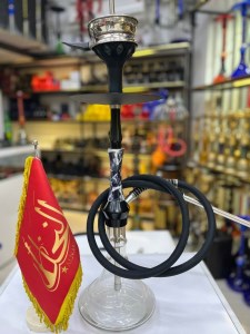 ست قلیان استارباز مینی بدنه رزین خاکستری شیشه شفاف دارای شلنگ و سری سیلیکونی ست قلیان استارباز مینی بدنه رزین خاکستری شیشه شفاف کد ST160