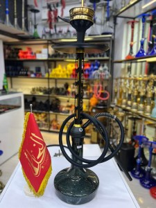ست قلیان مستر روصافی بدنه تمام سوپاپ مشکی طلایی شیشه شب تاب دارای شلنگ و سری سیلیکونی ست قلیان مستر روصافی بدنه تمام سوپاپ مشکی طلایی شیشه شب تاب کد MR107