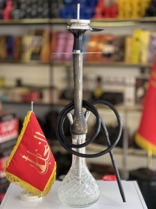 ست قلیان الجمیرا بدنه روکش چوب شیشه شفاف دارای شلنگ و سری سیلیکونی ست قلیان الجمیرا بدنه روکش چوب شیشه شفاف کد AL102