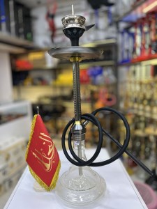 ست قلیان لاین کینگ بدنه استیل شیشه شفاف کد LA169