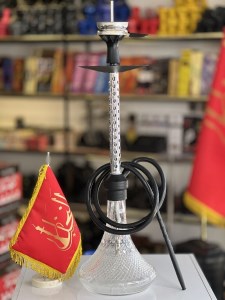 ست قلیان اسکای بدنه زنبوری نقره ای شیشه شفاف دارای شلنگ و سری سیلیکونی ست قلیان اسکای بدنه زنبوری نقره ای شیشه شفاف کد SK102