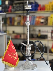 ست قلیان سزار چهار شیلنگ بدنه شمش شیشه کریستال کد SE102