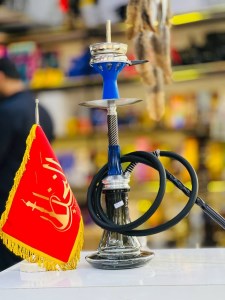 ست قلیان مینی پورش دیزاین بدنه رزین آبی شیشه دودی دارای شلنگ و سری سیلیکونی ست قلیان مینی پورش دیزاین بدنه رزین آبی شیشه دودی کد P101