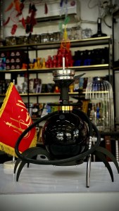 ست قلیان عنکبوتی شیشه ای دارای شلنگ و سری سیلیکونی ست قلیان عنکبوتی شیشه ای