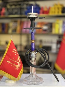 ست قلیان DH بدنه رزین شیشه شفاف کد DH137