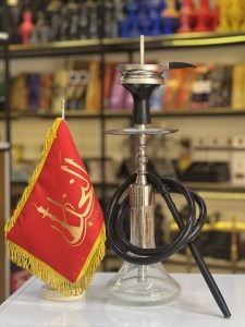 ست قلیان کرنو مینی بدنه استیل شیشه شفاف کد KE115