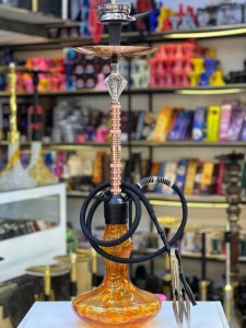 ست قلیان FSV بدنه رزگلد شیره گیر دار کریستالی شیشه ابرو بادی کد FSV113