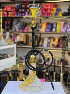 ست قلیان FSV بدنه مشکی شیره گیر دار شیشه ابرو بادی کد FSV116