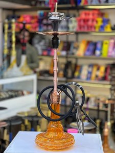 ست قلیان FSV بدنه رزگلد شیره گیر دار شیشه ابرو بادی کد FSV119