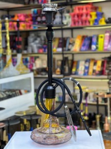 ست قلیان FSV بدنه مشکی شیره گیر دار شیشه ابرو بادی کد FSV123