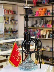 ست قلیان FSV بدنه مشکی شیره گیر دار شیشه ابرو بادی کد FSV127