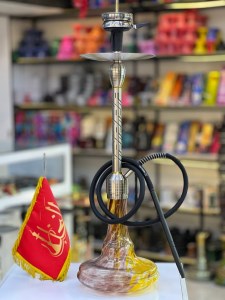 ست قلیان FSV بدنه نقره ای شیره گیر دار شیشه ابرو بادی کد FSV129