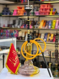 ست قلیان FSV بدنه مشکی طلایی شیشه ابرو بادی کد FSV138