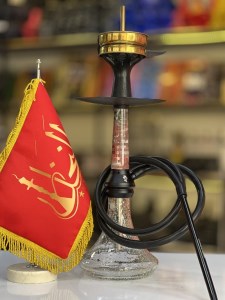 ست قلیان ریچمن بدنه قرمز شبرنگ شیشه شبرنگ کد RE102