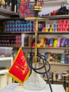 ست قلیان اسکای بدنه طلایی شیشه کریستال کد SK118