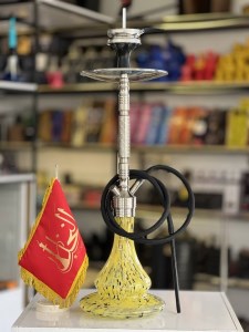 ست قلیان ریچمن بدنه استیل شیشه ابروبادی کد RE110