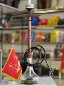 ست قلیان ریچمن بدنه قهوه ای شیشه شفاف کد RE114