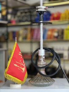 ست قلیان کارمانیا بدنه استیل شیشه کریستال عسلی دارای شلنگ و سری سیلیکونی ست قلیان کارمانیا بدنه استیل شیشه کریستال عسلی کد KA138