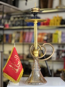 ست قلیان لاین کینگ بدنه طلایی شیشه عسلی شفاف دارای شلنگ و سری سیلیکونی ست قلیان لاین کینگ بدنه طلایی شیشه عسلی شفاف کد LA101