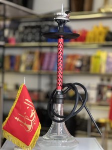 ست قلیان لاین کینگ بدنه تمام شیار سوپاپ دار قرمز شیشه ساده دارای شلنگ و سری سیلیکونی ست قلیان لاین کینگ بدنه تمام شیار سوپاپ دار قرمز شیشه ساده کد LA108