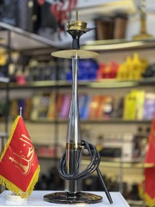 ست قلیان توین موشکی بدنه نقره ای کد LA151