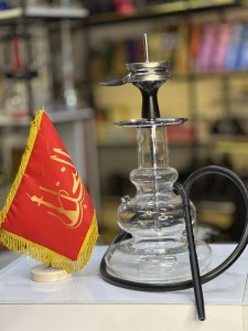 ست قلیان DH تمام شیشه ای خمره ای کریستال شفاف کد DH157