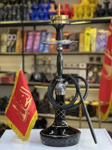 ست قلیان استار باز بدنه رزین مشکی شیشه مشکی دارای شلنگ و سری سیلیکونی ست قلیان استار باز بدنه رزین مشکی شیشه مشکی کد ST105