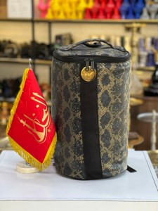 کیف قلیان ضربه گیردار لاین کینگ سایز بزرگ پوست ماری طلایی کد BG109
