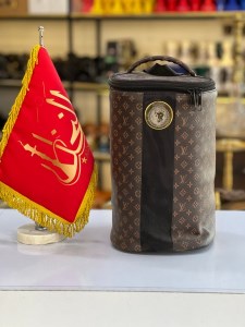 کیف قلیان ضربه گیردار لاین کینگ سایز کوچک طرح لویی ویتون قهوه ای کد BG111