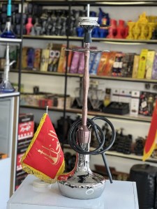 ست قلیان کرنو بدنه رزگلد مات شیشه جیوه ای کد KE105