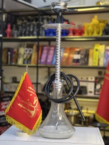 ست قلیان کارمانیا بدنه 36 سوپاپ استیل شیشه شفاف کد KA110