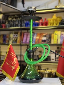 ست قلیان DH وارداتی بدنه سبز شیشه سبز دارای شلنگ و سری سیلیکونی ست قلیان DH وارداتی بدنه سبز شیشه سبز کد DH101