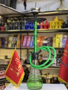 ست قلیان DH وارداتی بدنه سبز شیشه خمره ای سبز کد DH102