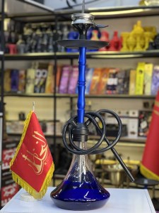 ست قلیان DH وارداتی بدنه آبی شیشه آبی شفاف دارای شلنگ و سری سیلیکونی ست قلیان DH وارداتی بدنه آبی شیشه آبی شفاف کد DH104
