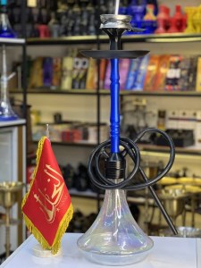 ست قلیان DH وارداتی بدنه آبی شیشه شفاف دارای شلنگ و سری سیلیکونی ست قلیان DH وارداتی بدنه آبی شیشه شفاف کد DH105