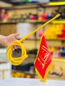 شلنگ سیلیکون قلیان شش ضلعی زرد