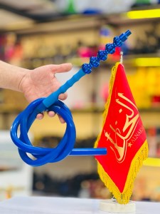 شلنگ سیلیکون قلیان شش ضلعی آبی