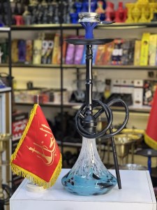 ست قلیان DH وارداتی بدنه مشکی شیشه ابروبادی کد DH108