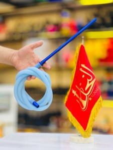 شلنگ کربن سیلیکون شب تاب قلیان آبی آسمانی