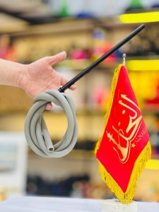 شلنگ کربن سیلیکون شب تاب قلیان طوسی