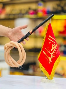 شلنگ کربن سیلیکون شب تاب قلیان قهوه ای روشن