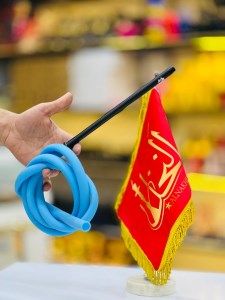 شلنگ کربن سیلیکون قلیان آبی آسمانی